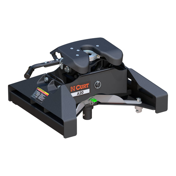 CURT 16074 A20 5th Wheel Hitch, 20,000 lbs, Select Nissan Titan XD, 8-Foot Bed Puck System