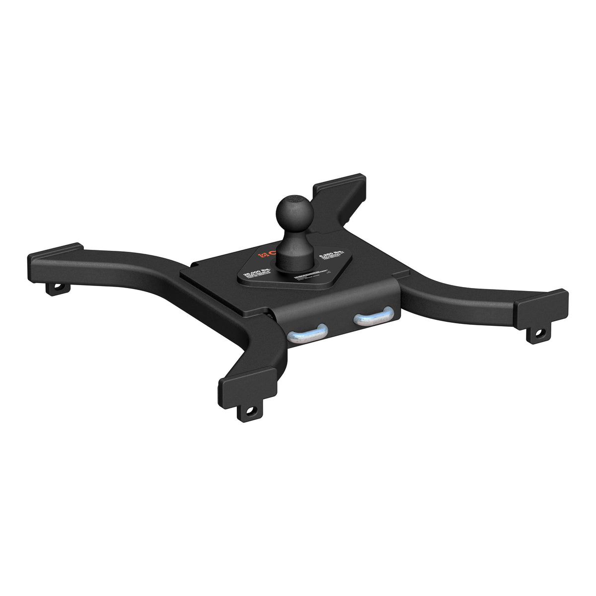 CURT 16085 Spyder 5th Wheel to Gooseneck Adapter Hitch, Fits Industry-Standard Rails, 25,000 lbs, 2-5/16-Inch Ball