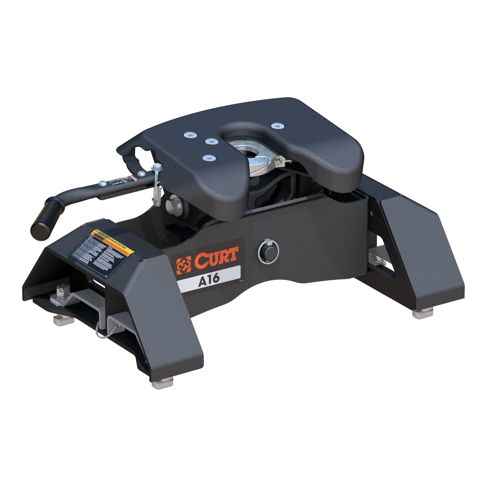 CURT 16091 A16 5th Wheel Hitch, 16,000 lbs, Select Chevrolet Silverado, GMC Sierra 2500, 3500 HD, 8-Foot Bed Puck System