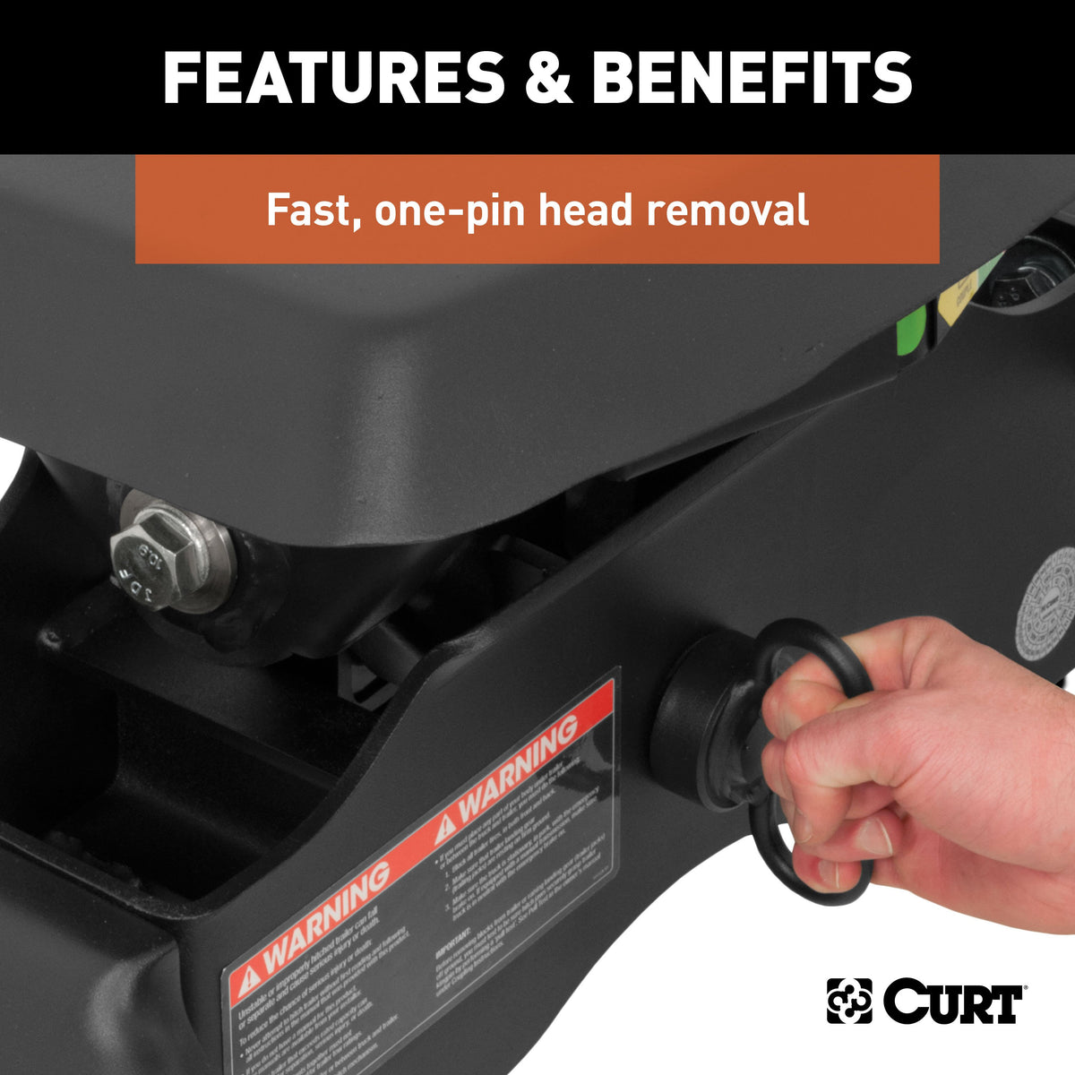 CURT 16091 A16 5th Wheel Hitch, 16,000 lbs, Select Chevrolet Silverado, GMC Sierra 2500, 3500 HD, 8-Foot Bed Puck System