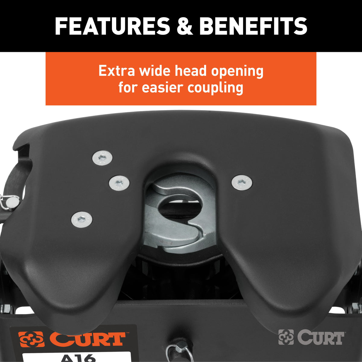 CURT 16091 A16 5th Wheel Hitch, 16,000 lbs, Select Chevrolet Silverado, GMC Sierra 2500, 3500 HD, 8-Foot Bed Puck System