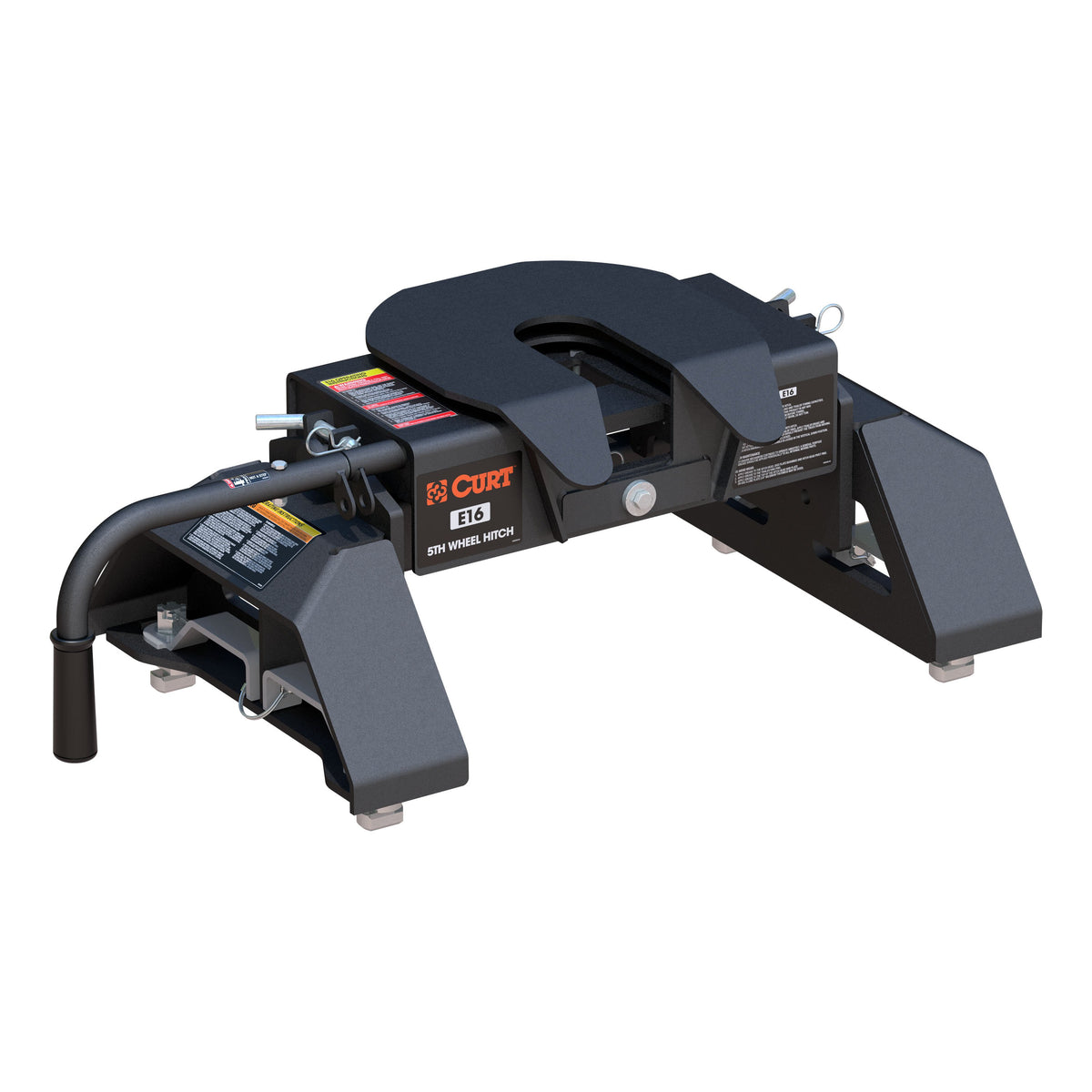 CURT 16097 E16 5th Wheel Hitch, 16,000 lbs, Select Chevrolet Silverado, GMC Sierra 2500, 3500 HD, 8-Foot Bed Puck System