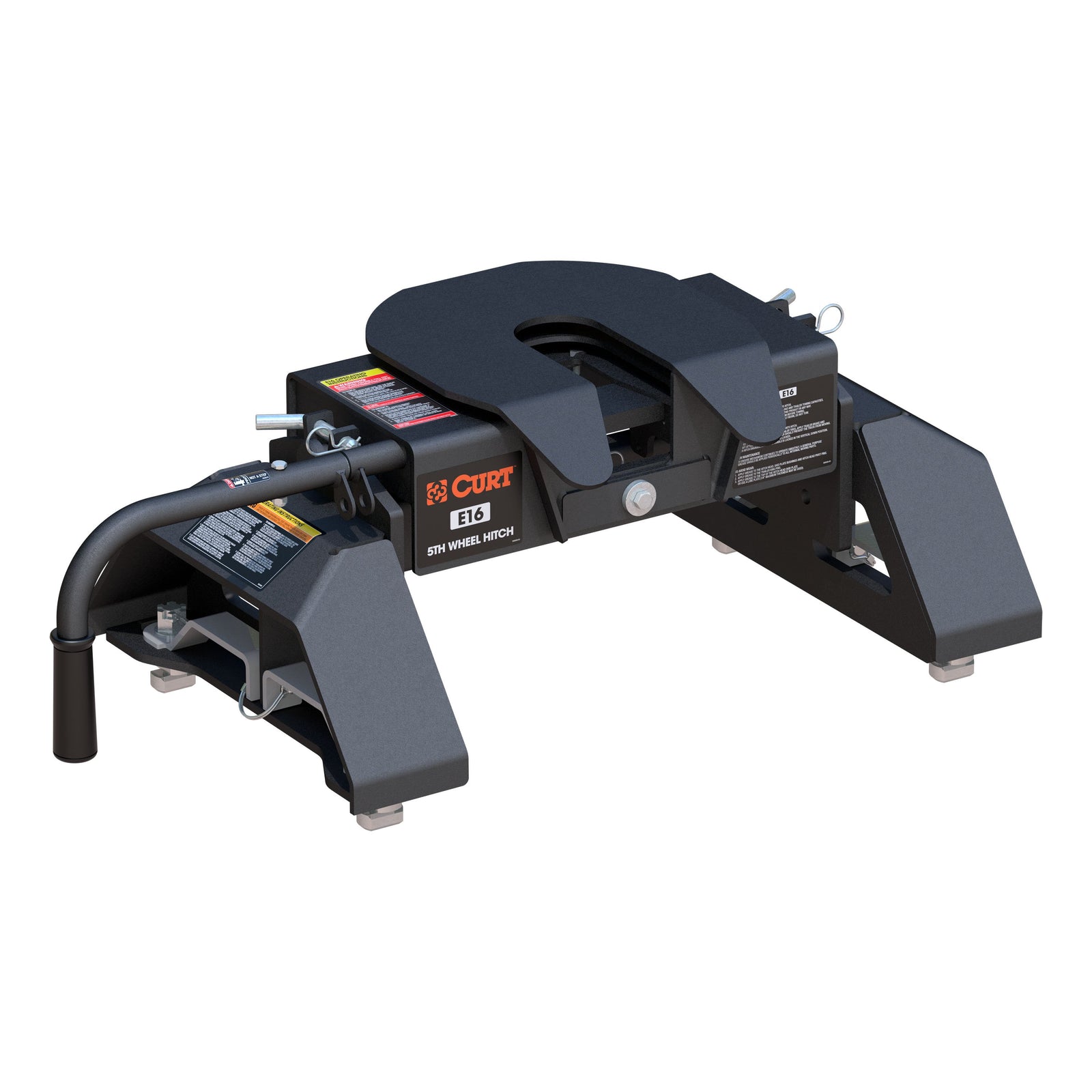 CURT 16097 E16 5th Wheel Hitch, 16,000 lbs, Select Chevrolet Silverado, GMC Sierra 2500, 3500 HD, 8-Foot Bed Puck System