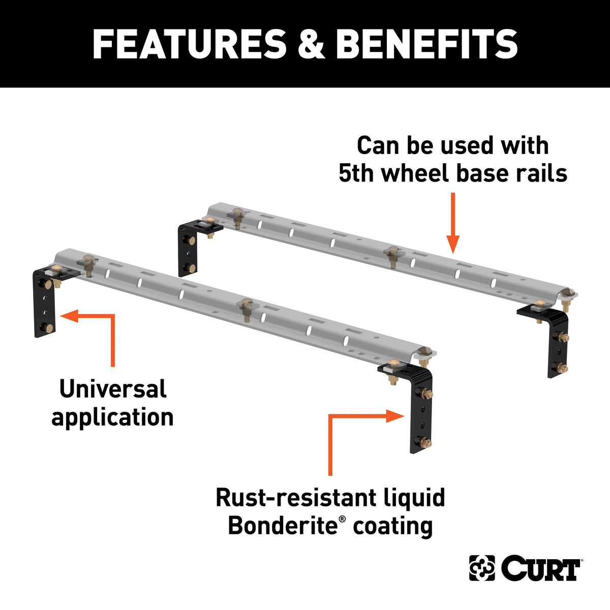 CURT 16101 Universal 5th Wheel Mounting Brackets