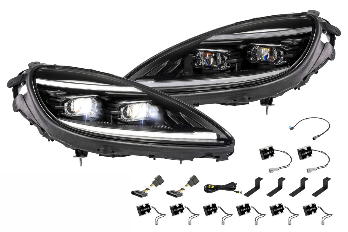 Morimoto - XB Evo Hybrid Headlights: 05-13 Corvette C6 (Set) - LF2-460Y