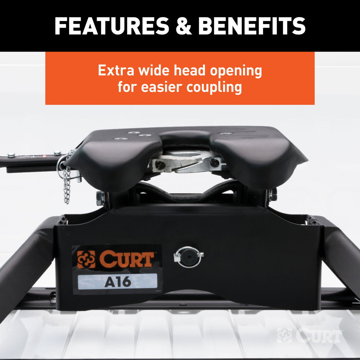CURT 16120 A16 5th Wheel Hitch, 16,000 lbs