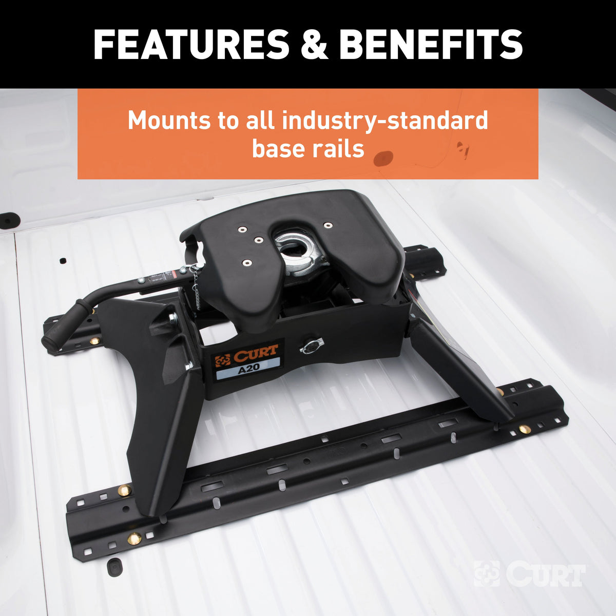 CURT 16140 A20 5th Wheel Hitch, 20,000 lbs