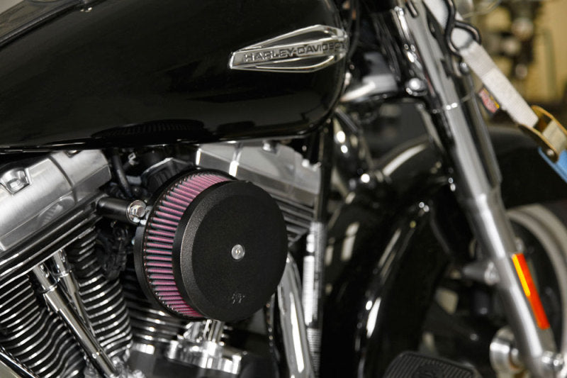 K&amp;N 99+ Harley Davidson Street Metal Intake System - Hammer Black - RK-3933B