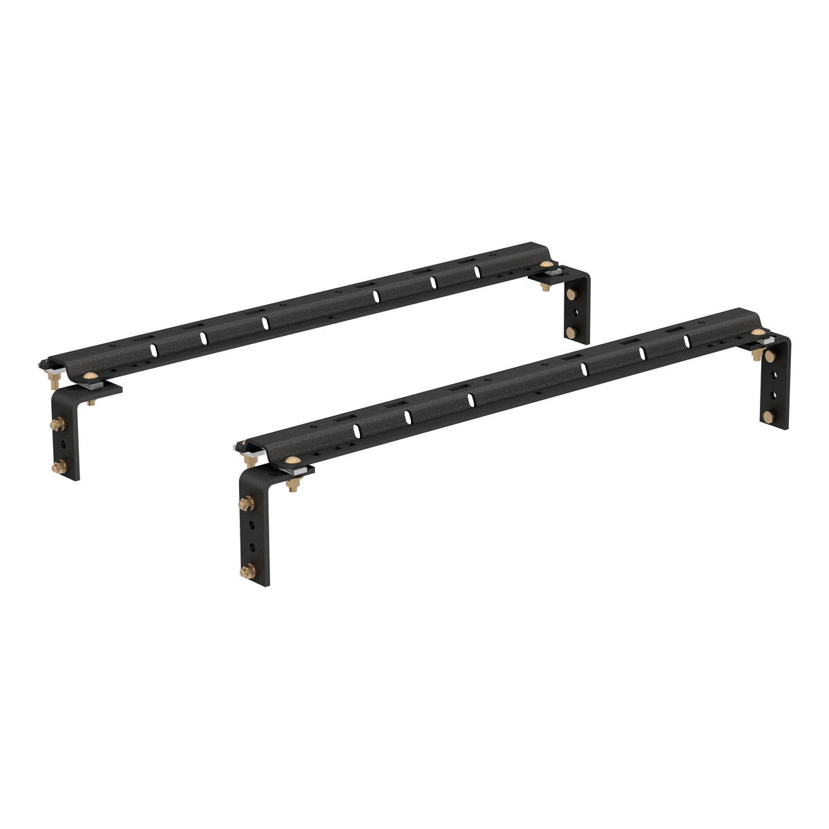 CURT 16200 Industry-Standard 5th Wheel Hitch Rails and Brackets, Carbide Black, 25,000 Pounds