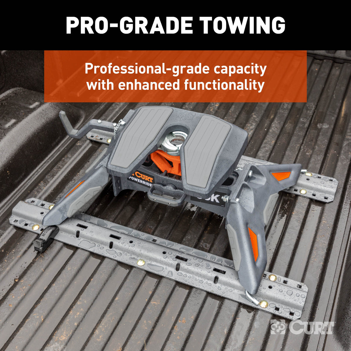 CURT 16320 PowerRide 30K 5th Wheel Hitch, 30,000 lbs