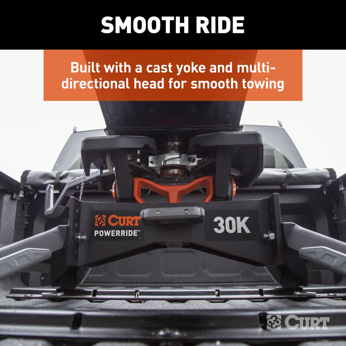 CURT 16320 PowerRide 30K 5th Wheel Hitch, 30,000 lbs