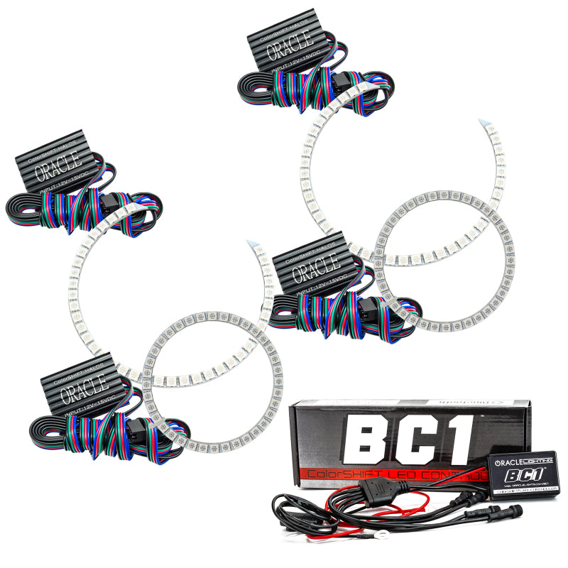 Oracle BMW 3 Series 06-11 LED Halo Kit - Non-Projector - ColorSHIFT w/ BC1 Controller SEE WARRANTY - 2631-335