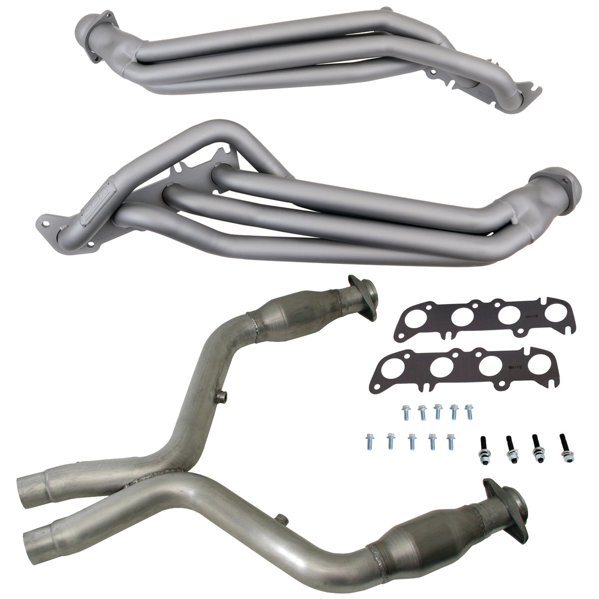 BBK 11-14 Ford Mustang GT 1-3/4 Long Tube Headers w/High Flow Catted X-Pipe (Ti Ceramic) - 16331