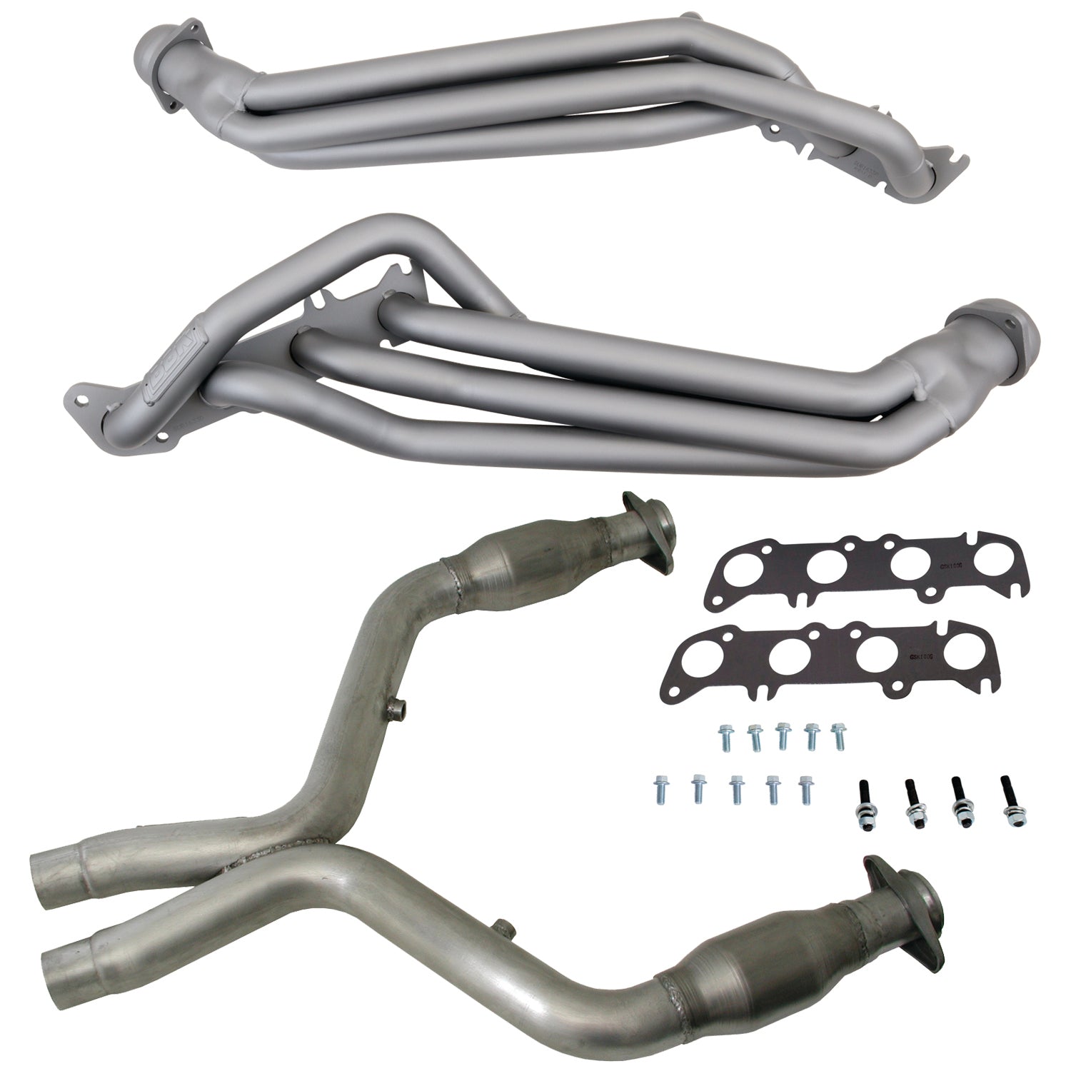 BBK 11-14 Ford Mustang GT 1-3/4 Long Tube Headers w/High Flow Catted X-Pipe (Ti Ceramic) - 16331