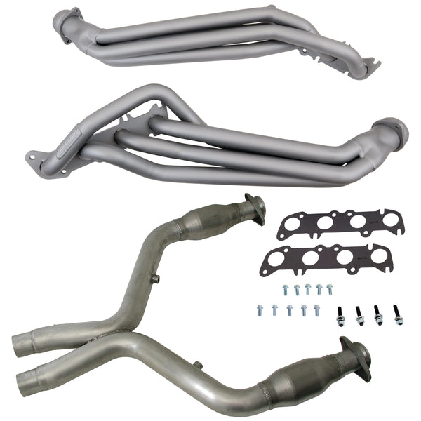 BBK 11-14 Ford Mustang GT 1-3/4 Long Tube Headers w/High Flow Catted X-Pipe (Ti Ceramic) - 16331