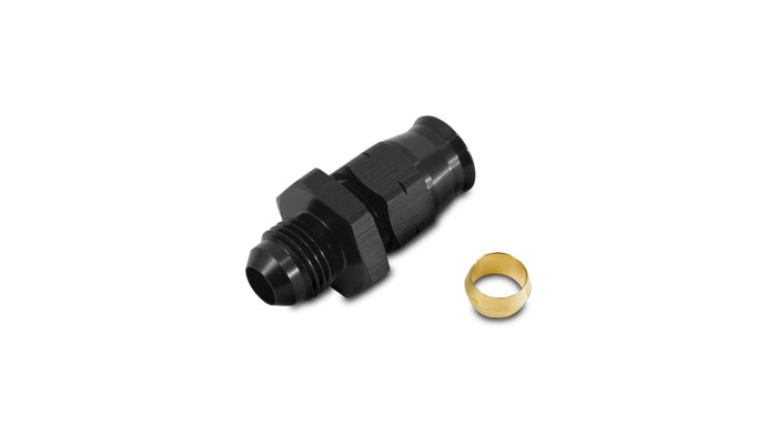 Vibrant -4AN Male to 1/4in Tube Adapter Fitting (w/ Brass Olive Insert) - 16454