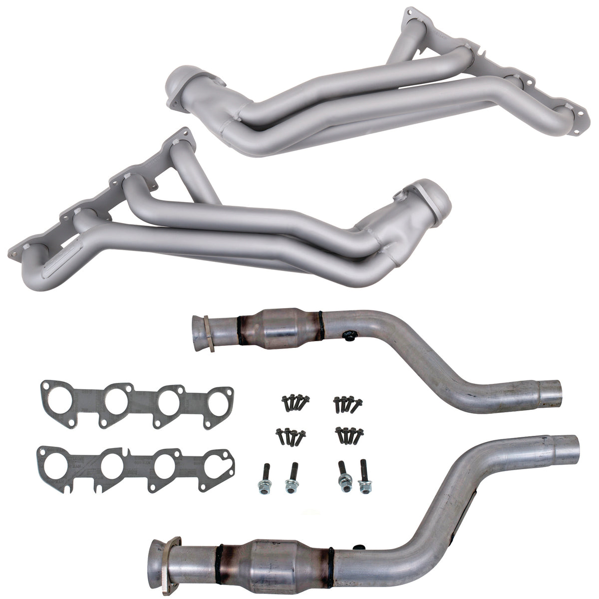 BBK 05-08 Dodge 5.7 Hemi (Car) Long Tube Headers w/High Flow Catted Mid Pipe (Ti Ceramic) - 16472