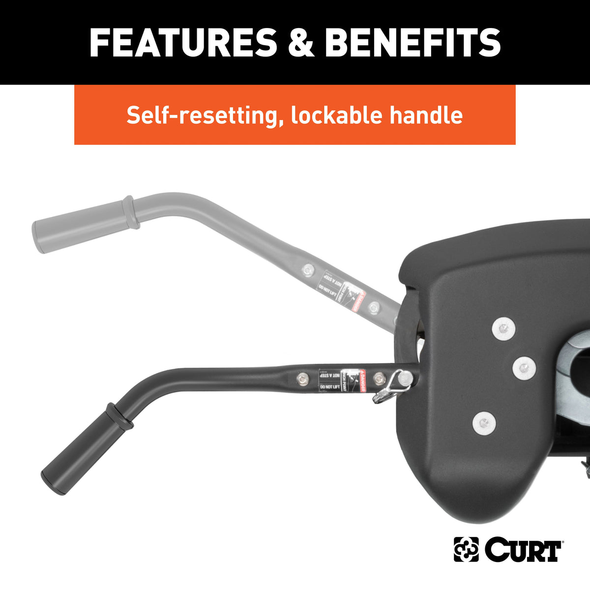 CURT 16520 A16 5th Wheel Hitch Head Only, Legs or Roller Required, 16,000 lbs