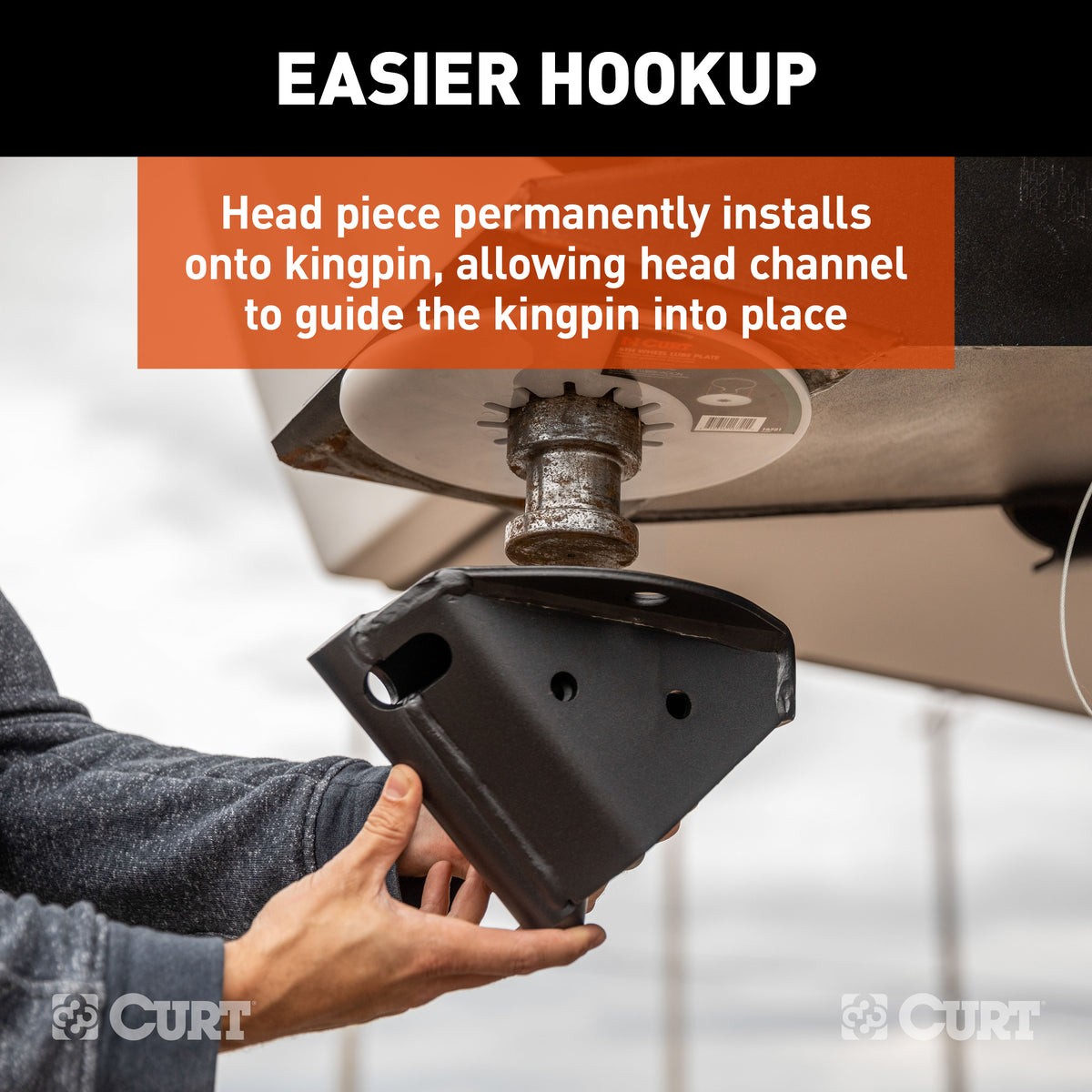 CURT 16600 CrossWing Lightweight 5th Wheel Hitch, 20,000 lbs.