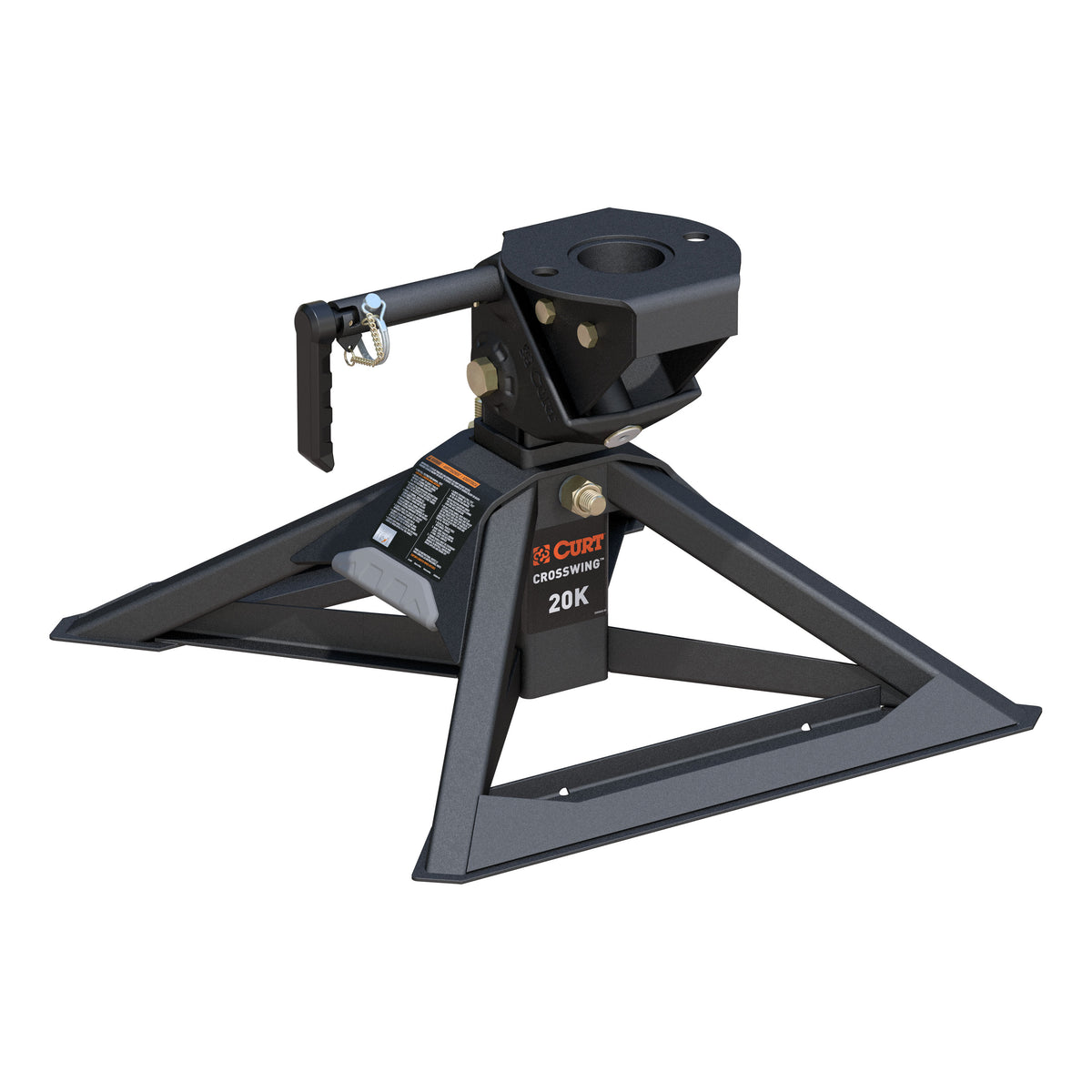 CURT 16602 CrossWing Lightweight 5th Wheel Hitch with 2-5/16" Gooseneck Adapter, 20,000 lbs