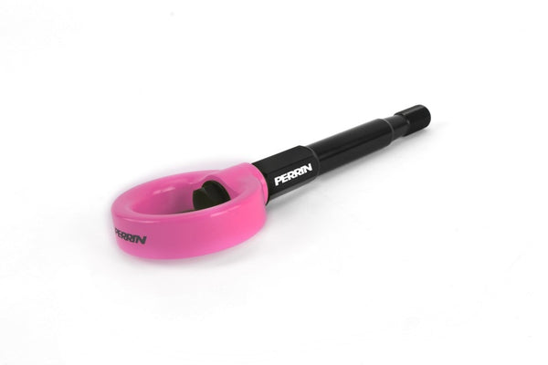 Perrin 14-19 Subaru Forester/Ascent Tow Hook Kit (Rear) - Hyper Pink - PSP-BDY-253HP by Perrin Performance - front view