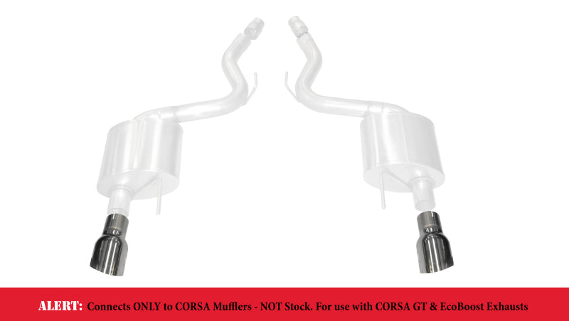 Corsa 2015-2017 Ford Mustang GT 3.0in Inlet / 4.5in Outlet Polished Tip Kit (For Corsa Exhaust Only) - 14346