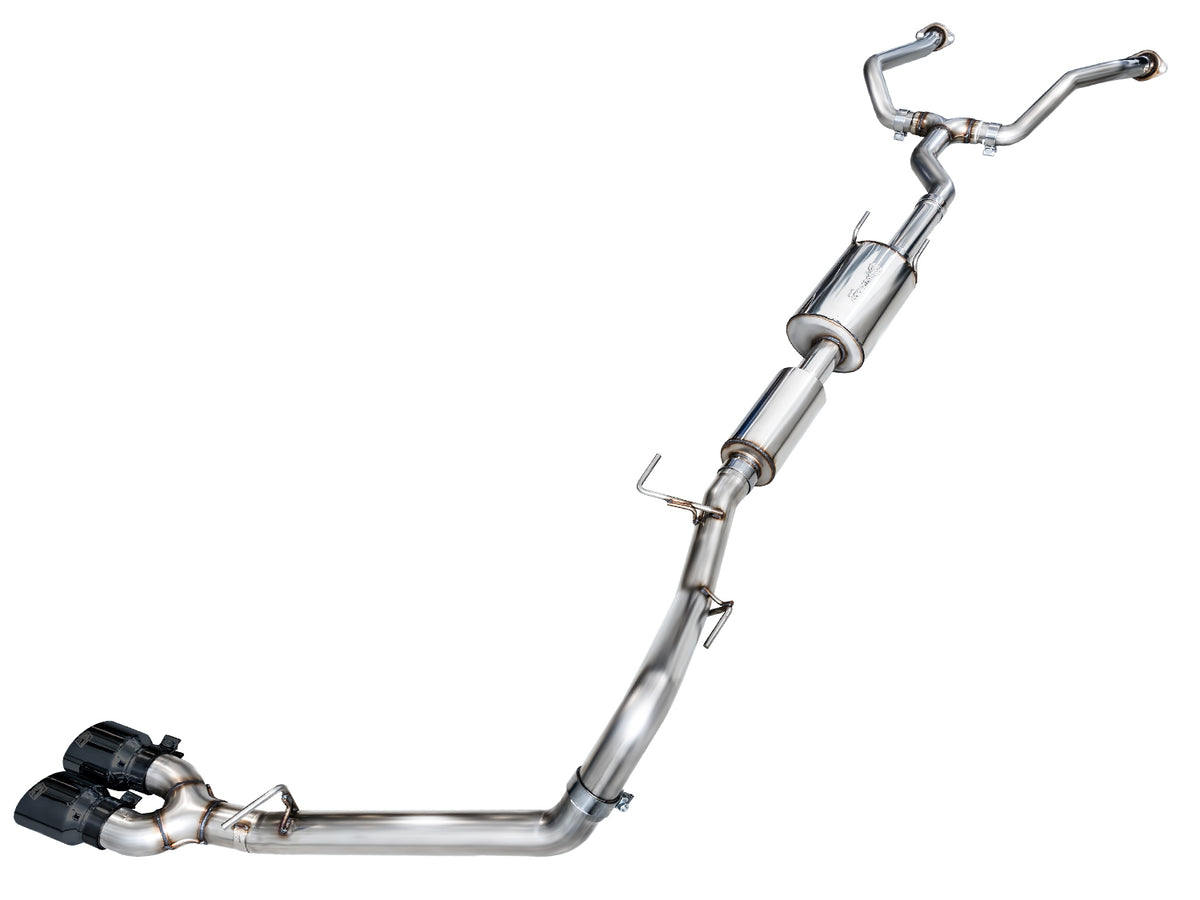 AWE 0FG Exhaust for 3rd Gen Toyota Tundra - Dual Diamond Black Tips - 3015-33063