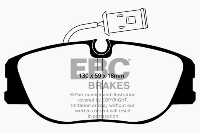 EBC 91-95 Alfa Romeo 164 2.0 Turbo Redstuff Front Brake Pads - DP3733/3C