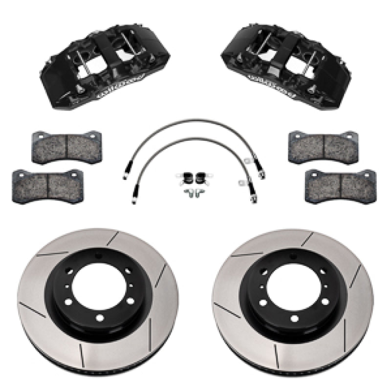 Wilwood 24-25 Toyota Tacoma Front Aero6-DM Big Brake Kit 13.38 In Rotor/w Lines - Black - 140-18381