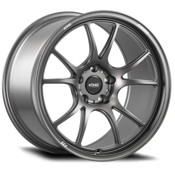 Konig Forged F3S 18X10.5 5X120 ET25 Satin Charcoal Knurled Bead - F3S0852025G by Konig