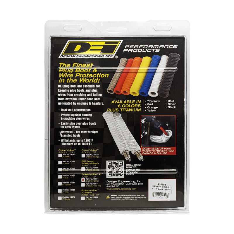 DEI Protect-A-Boot XL- 8in - 8-pack - Silver - 10504