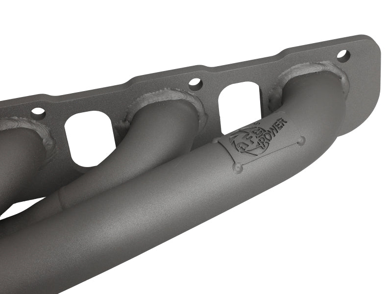 aFe Twisted Steel 304SS Short Header 15-22  Dodge Challenger SC V8-6.2L / 6.4L HEMI Titanium Coating - 48-32031-T