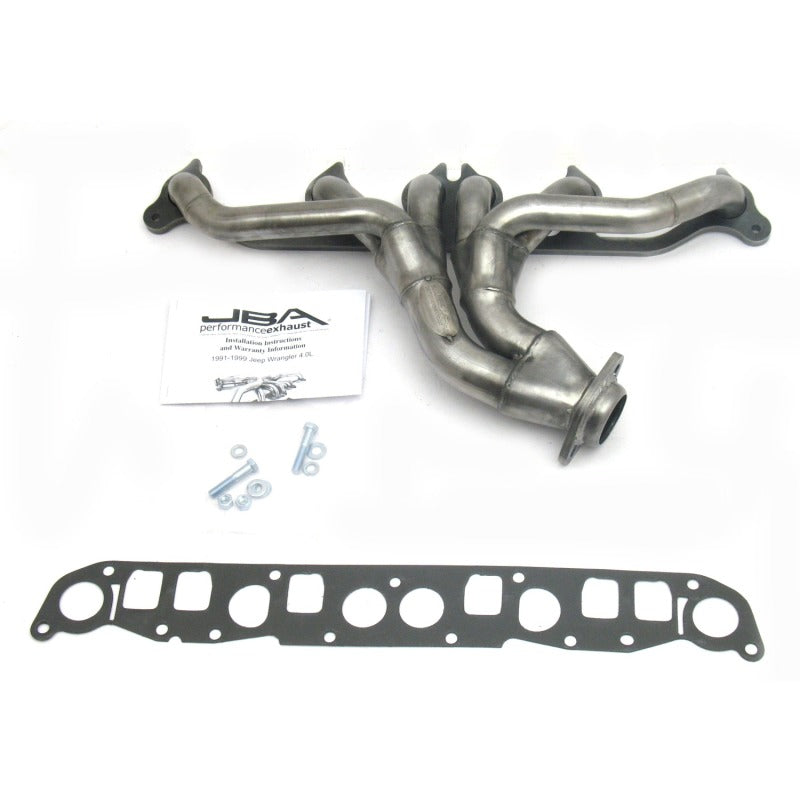 JBA 91-99 Jeep 4.0L 1-1/2in Primary Raw 409SS Cat4Ward Header - 1526S