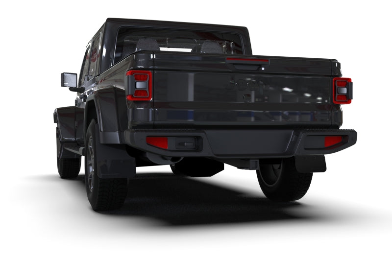 Rally Armor 19-24 Jeep JT Gladiator (Mojave/Rubicon) Black Mud Flap w/Army Green Logo - MF104-BLK-AGN
