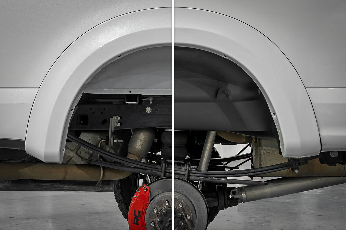 Rough Country - Rear Wheel Well Liners - Ford F-250/F-350 Super Duty 2WD/4WD (2017-2025) - 4517A by Rough Country - angle vie