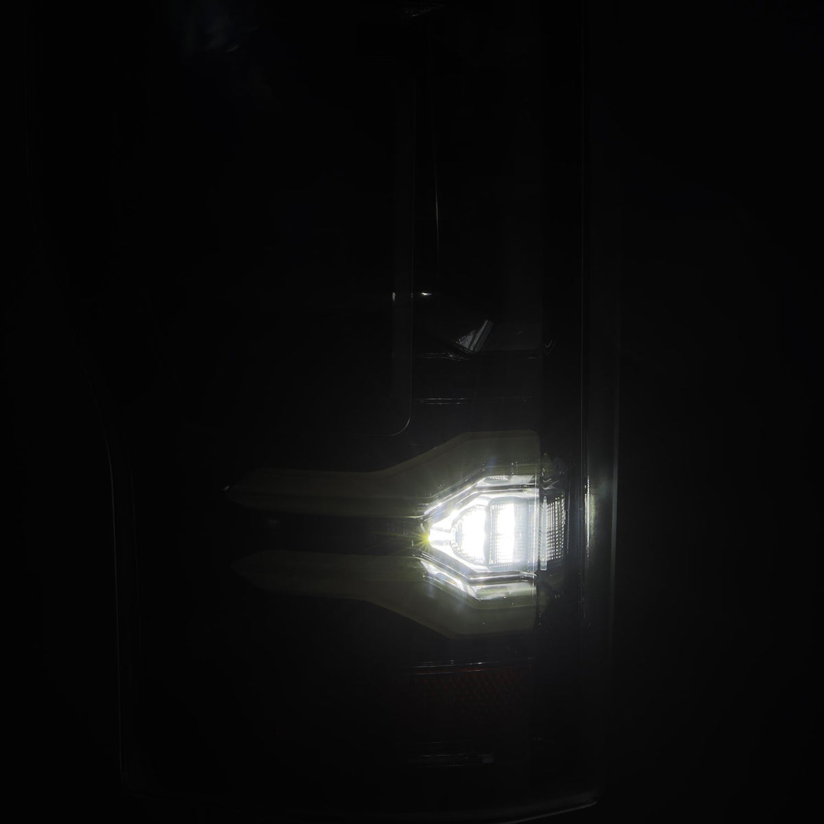 AlphaRex 17-19 Ford F150/F250/F350 LUXX LED Taillights - Alpha Black - 659090 for 2017-2019 Ford F 150 - side view