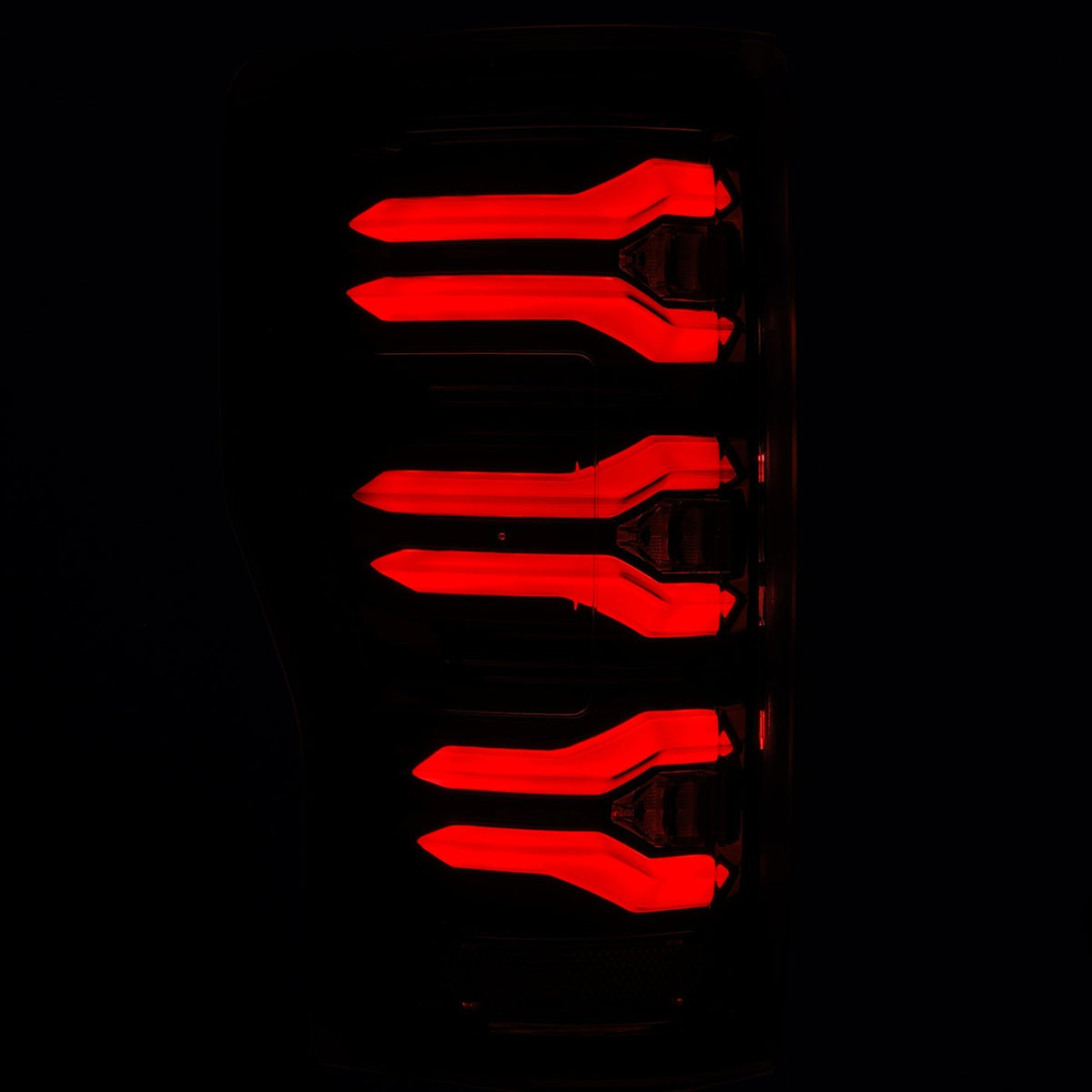AlphaRex 17-19 Ford F150/F250/F350 LUXX LED Taillights - Alpha Black - 659090 for 2017-2019 Ford F 150 - installed view
