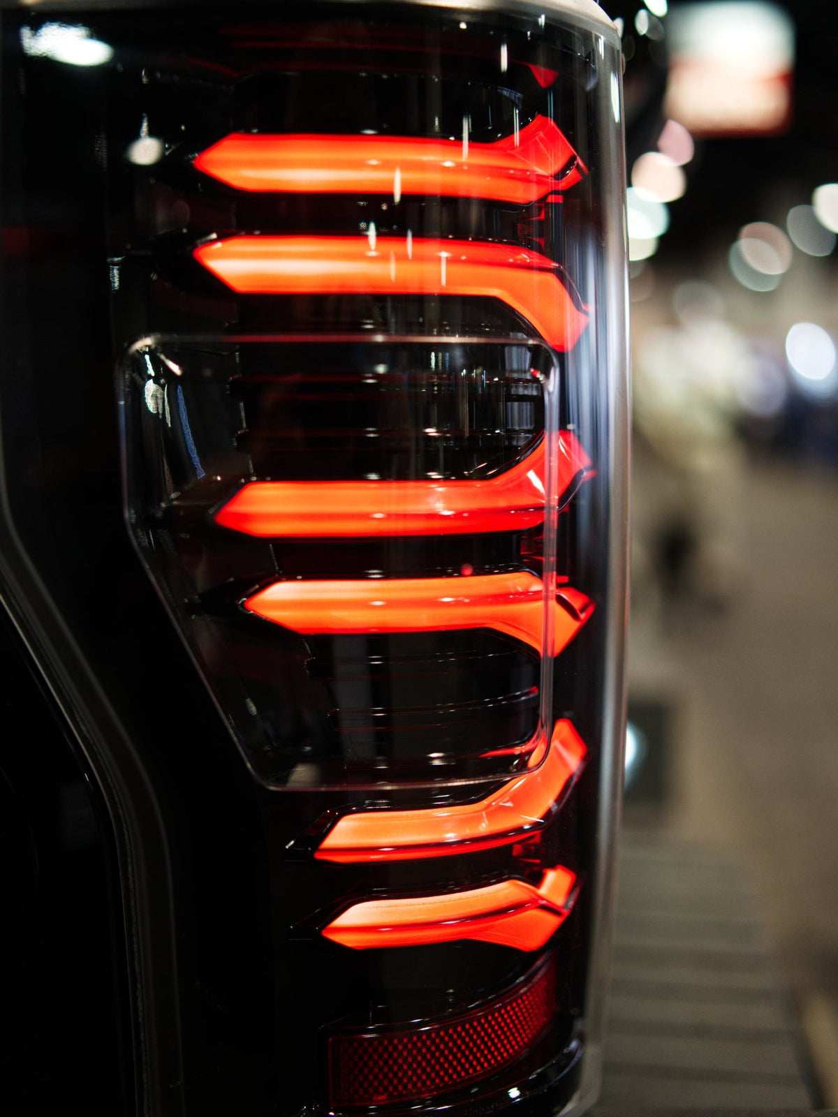 AlphaRex 17-19 Ford F150/F250/F350 LUXX LED Taillights - Alpha Black - 659090 for 2017-2019 Ford F 150 - rear view