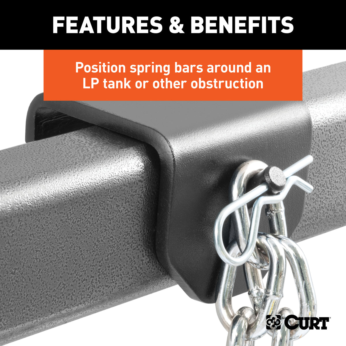 CURT 17003 Weight Distribution Hitch Clamp-On Hookup Brackets