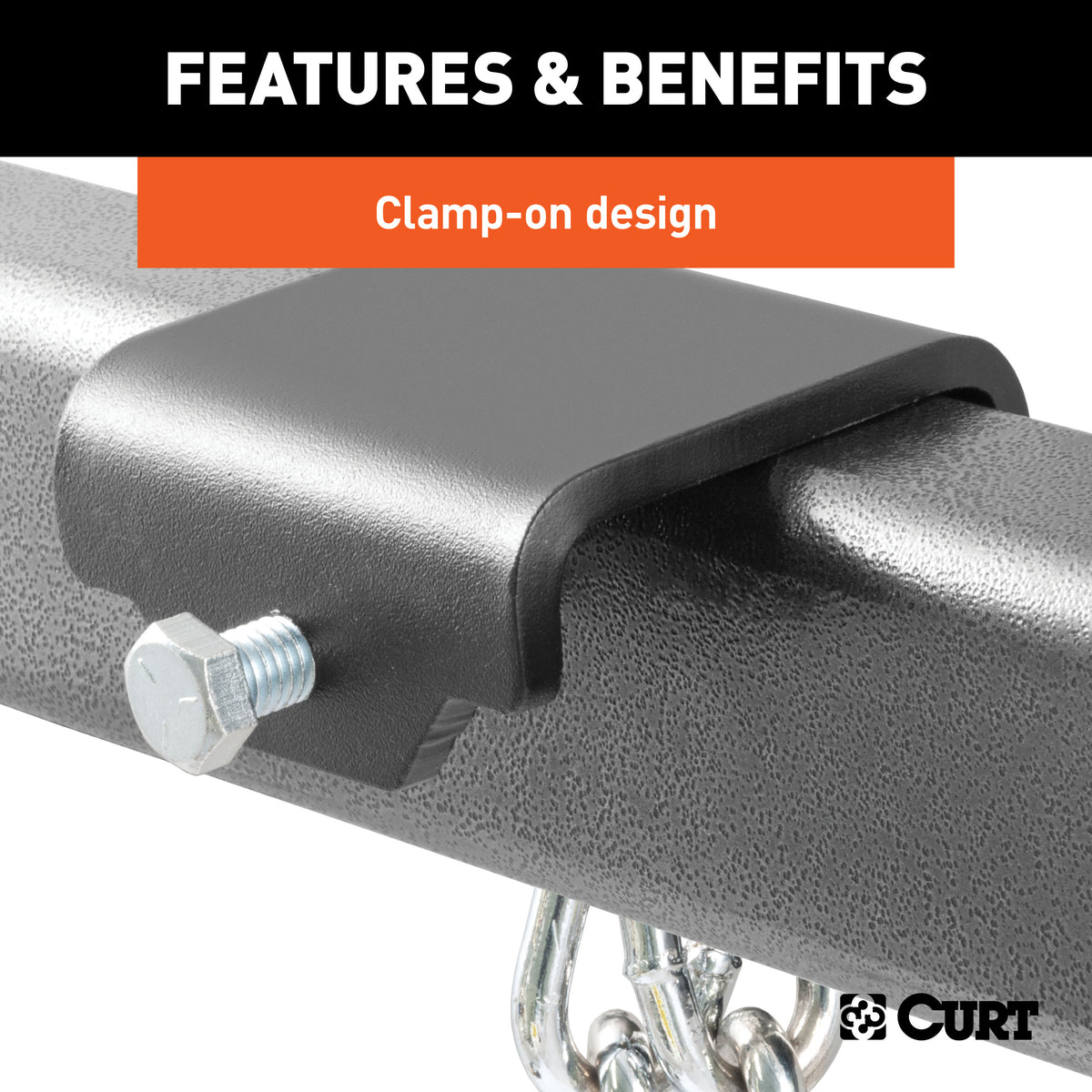 CURT 17003 Weight Distribution Hitch Clamp-On Hookup Brackets