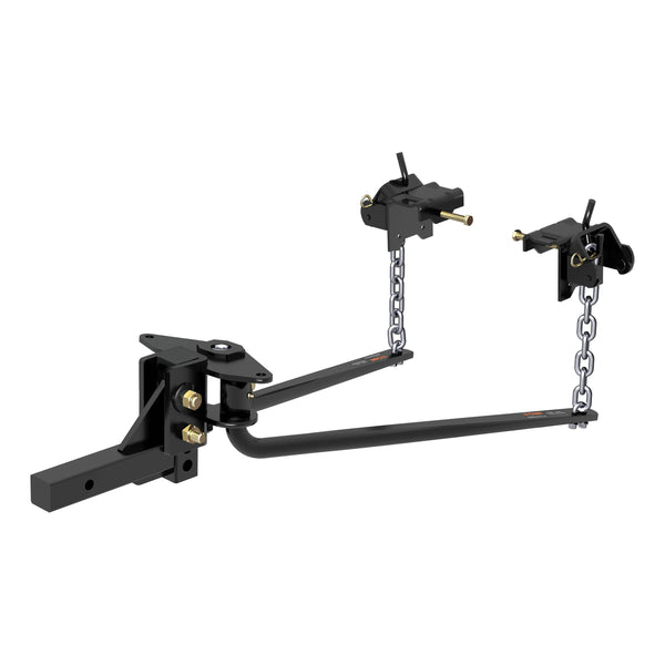 CURT 17051 Round Bar Weight Distribution Hitch with Integrated Lubrication, Up to 8K, 2-Inch Shank
