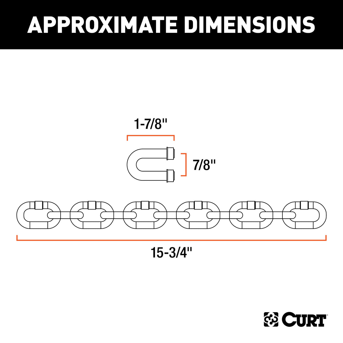 CURT 17111 Replacement Weight Distribution Hitch Chain Kit