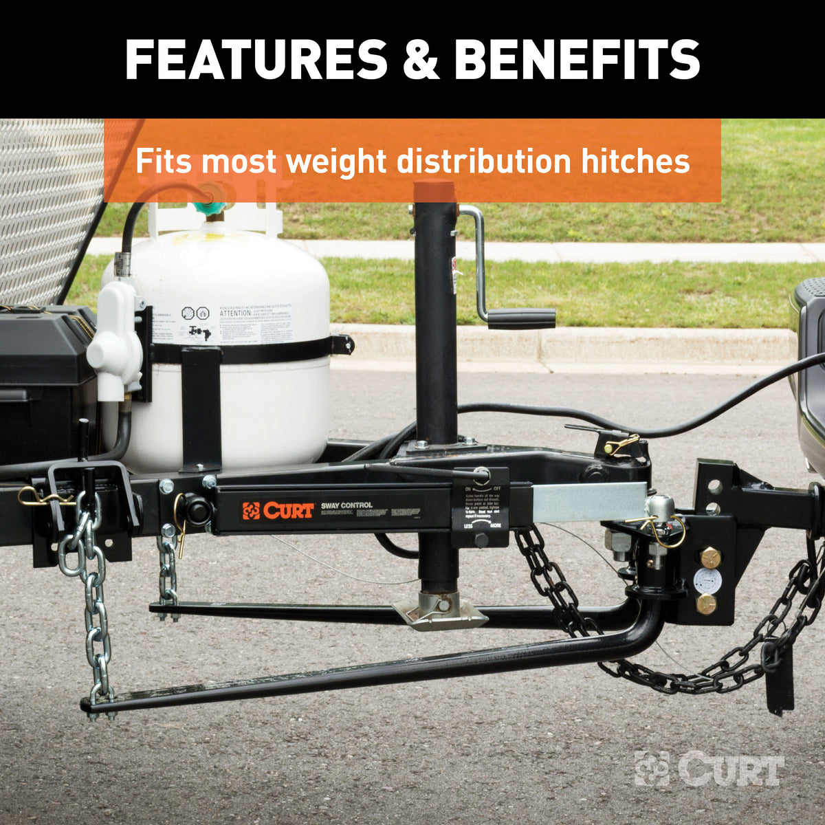 CURT 17200 Trailer Anti-Sway Bar Control Kit