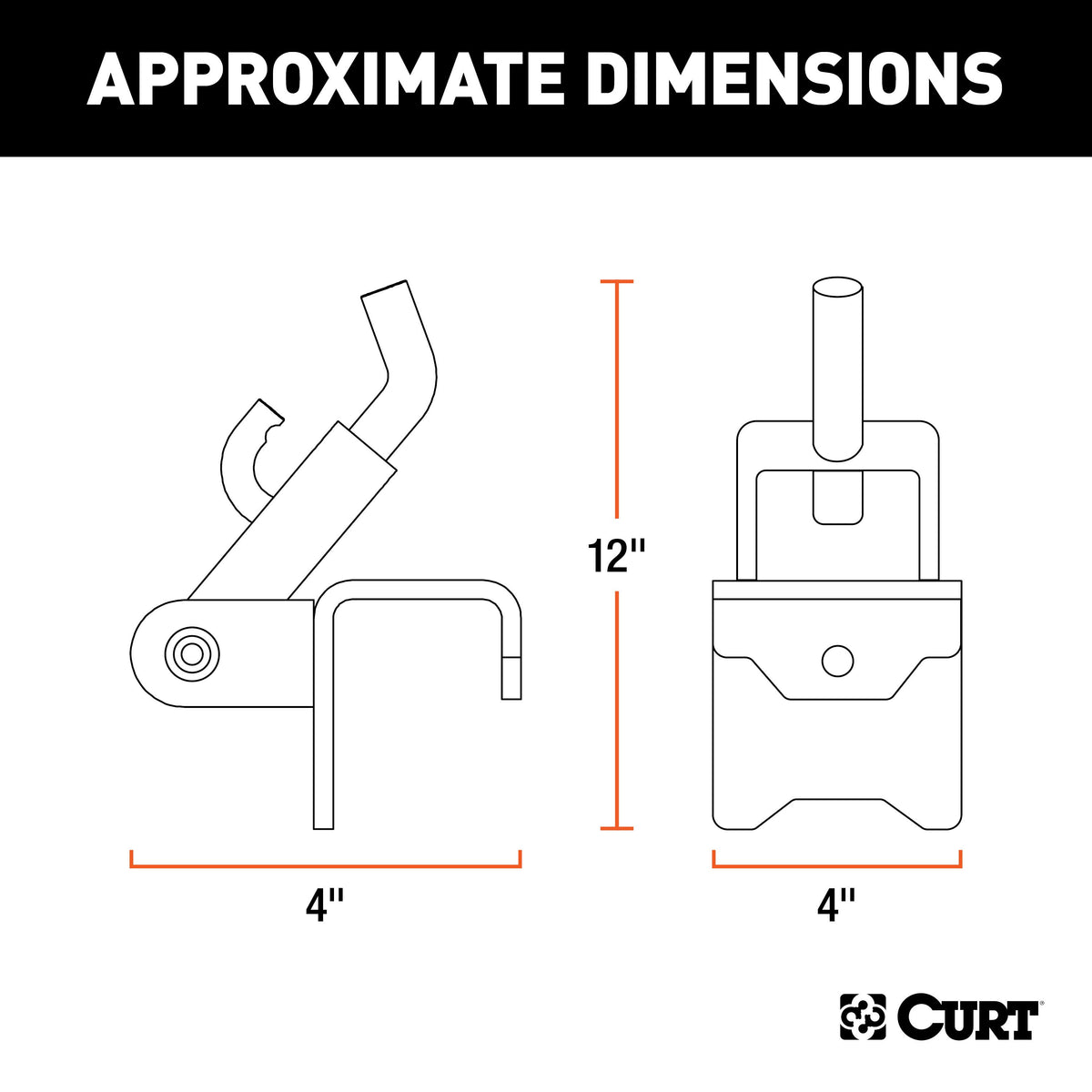CURT 17208 Replacement Weight Distribution Hitch Hookup Brackets