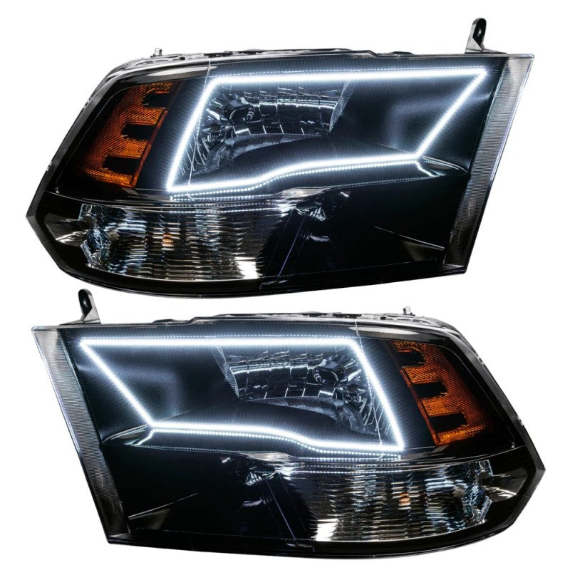 Oracle 09-17 RAM 1500 TRX Quad Pre-Assembled Headlights Blk Housing - w/ BC1 Cntrl  - 7121-335