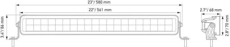 Hella Universal Black Magic 21in Double Light Bar - Driving Beam - 358176401