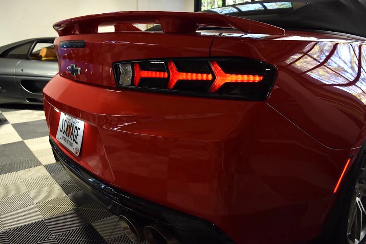 Morimoto - XB LED Tail Lights: Chevrolet Camaro (16-18) (Pair / Lambo / Smoked) - LF401