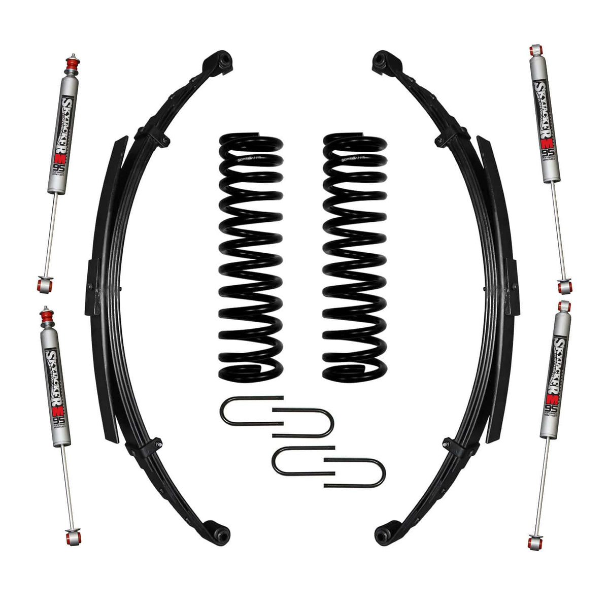 Skyjacker 1966-1977 Ford Bronco 4.5-5 In Suspension Lift Kit With Adx M2.0 Aluminum Monotube Shocks - 174EBK-XM