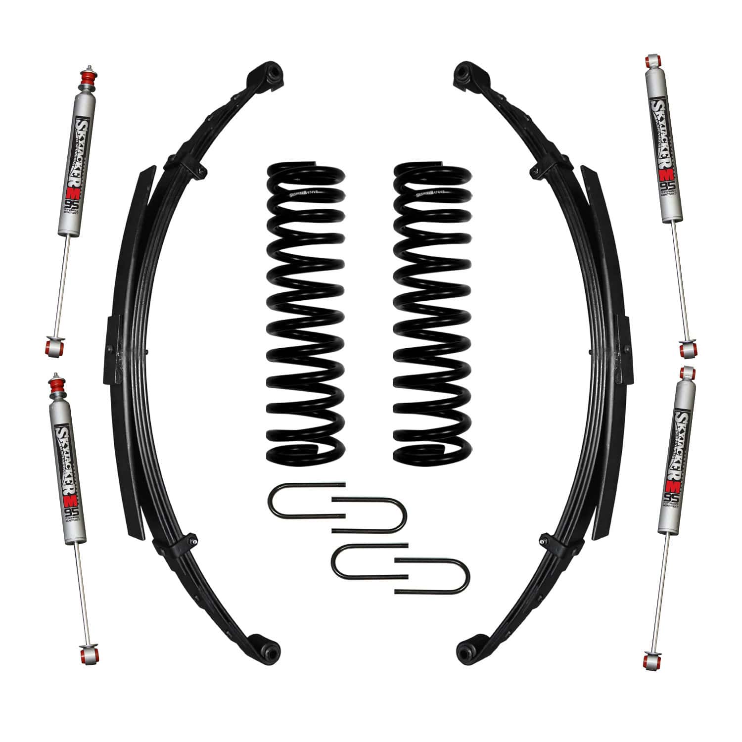Skyjacker 1966-1977 Ford Bronco 4.5-5 In Suspension Lift Kit With Adx M2.0 Aluminum Monotube Shocks - 174EBK-XM