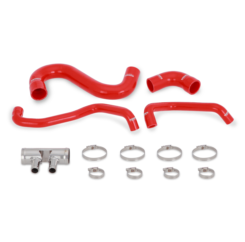 Mishimoto 2015+ Ford Mustang GT Silicone Lower Radiator Hose - Red - MMHOSE-MUS8-15LRD